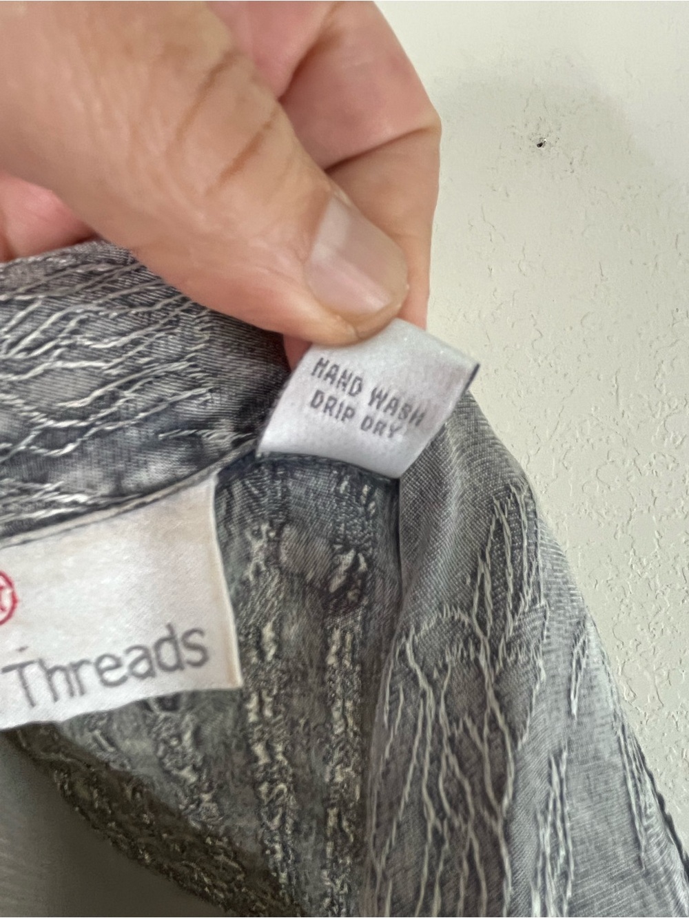 Sacred Threads Patchwork Gray Button-Front Jean Jacket - Picture 5 of 7
